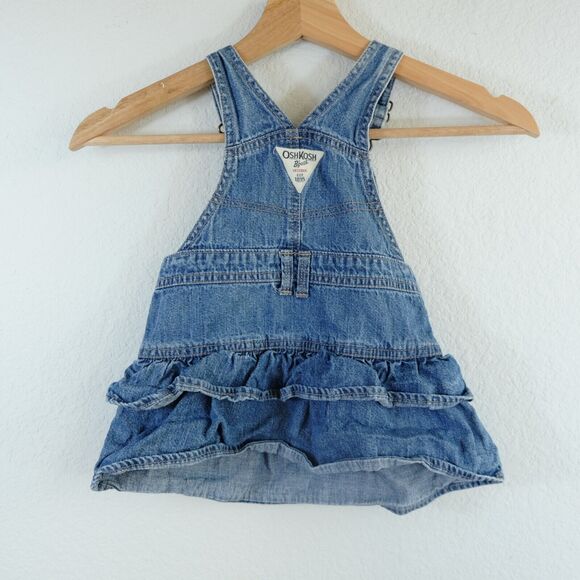 Oshkosh B'gosh Shortall Skirt Baby Sz 24 months‎ Skirt Embroidered Ruffles - Picture 3 of 8